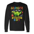 Grandpa Of The Birthday Boy T-Rex Rawr Dinosaur Birthday Boy Long Sleeve T-Shirt Gifts ideas