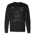 Grumman F7f-1 Tigercat Heavy Fighter 3View Technical Drawing Long Sleeve T-Shirt Gifts ideas
