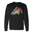 Ham Radio Amateur Radio Operador Silueta Camiseta de manga larga Ideas de regalos
