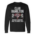 Hamilton Clan Scottish Name Coat Of Arms Tartan Family Party Long Sleeve T-Shirt Gifts ideas