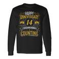 Happy Anniversary 14 Years And Counting Long Sleeve T-Shirt Gifts ideas