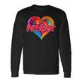 I Heart Love Amber First Name Colorful Named Long Sleeve T-Shirt Gifts ideas
