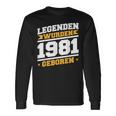 Herren Legenden 1981 Geboren 40 Geburtstag Jahre Spruch Papaater Langarmshirts Geschenkideen