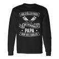 Holzfäller Papa Axt Spruch Säge Motorsäge Holzfäller Langarmshirts Geschenkideen