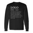 Hombre Lolo Definition Divertido Abuelo Camiseta de manga larga Ideas de regalos