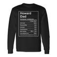Howard Dad Nutrition Facts Fathers Day Michigan Long Sleeve T-Shirt Gifts ideas
