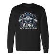 Human By Chance Alpha By Choice Cool Alpha Wolf Women Long Sleeve T-Shirt Gifts ideas