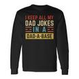 Ich Behalte Alle Witze Meinesaters In Einem Papa Imintage-Stil Langarmshirts Geschenkideen