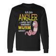 Ich Bin Angler, Willst Du Mein Wurm Sehen Langarmshirts, Schwarz Geschenkideen