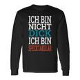 Ich Bin Nicht Dick, Ich Bin Speckpectaculär Langarmshirts in Schwarz für Herren Geschenkideen