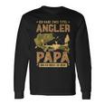 Ich Habe Zwei Titel Angler Und Papa Hecht Mann Carp Fishing S Langarmshirts Geschenkideen