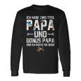 Ich Habe Zwei Titel Bonus Papa Und Papa Rocke Sie Beide Kapuzenjacke Langarmshirts Geschenkideen