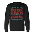 Ich Habe Zwei Titel Papa Und Angelkönig Ich Rocke Sie Beid Langarmshirts Geschenkideen