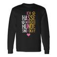 Ich Hasse Menschen Hunde Sind Ok Heart Vintage S Langarmshirts Geschenkideen