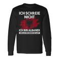 Ich Schreie Nicht Ich Bin Albaner Albanian Eagle Langarmshirts Geschenkideen