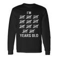I'm Fify Five Years Old Tally Mark Birthday 55Th Long Sleeve T-Shirt Gifts ideas