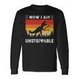 Now I'm Unstoppable Vintage T-Rex Dinosaur Long Sleeve T-Shirt Gifts ideas