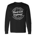 Ingeniero Eléctrico Sellointage Retro Logo Desgastado Camiseta de manga larga Ideas de regalos