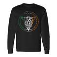 Irland Keltischer Dreiecksknoten Irische Flagge Ireland Black Langarmshirts Geschenkideen