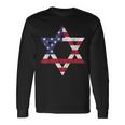 Israel American Flag Star Of David Israelite Jew Jewish Long Sleeve T-Shirt Gifts ideas