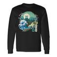 Japonés Tortuga Mar Gran Ola Kanagawa Japón Arteintage Camiseta de manga larga Ideas de regalos