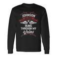 Johnson Blood Runs Through My Veins Last Name Family Long Sleeve T-Shirt Gifts ideas