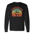 Junenth Raised Fist Vintage Striped Style Long Sleeve T-Shirt Gifts ideas