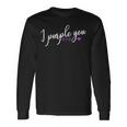 K-Pop I Purple You Kpop Heart Korean Text Long Sleeve T-Shirt Gifts ideas