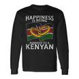 Kenyan Marriage Kenya Married Heritage Flag Roots Culture Long Sleeve T-Shirt Gifts ideas