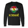 Kobani Kobane Kurdish Kurd Symbol Kurdistan Flag Langarmshirts Geschenkideen