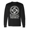 Lauburu Estilo Tribal Ligeramente Desgastado Camiseta de manga larga Ideas de regalos