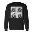 Laughing Raccoon Face Trash Raccoons Unique Quirky Animal Long Sleeve T-Shirt Gifts ideas