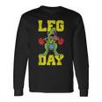 Leg Day Dinosaur Weight Lifter Barbell Training Squat Long Sleeve T-Shirt Gifts ideas