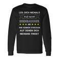 Leg Dich Niemal Mit Einem Eisenbahner An Schaffner Slogan Langarmshirts Geschenkideen