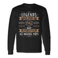 Legends Born In 1962 62Th Birthday 62 Years Old Bday Men Long Sleeve T-Shirt Gifts ideas