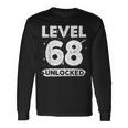 Level 68 Unlocked 68 Aniversario De Boda 68 Años Camiseta de manga larga Ideas de regalos