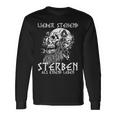 Lieber Stehend Sterben Als Kniend Leben Tattoo Deutschrock Langarmshirts Geschenkideen