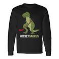 Lindo Dinosaurio Hockey Sobre Hielo Dinosaurio Hockeysaurus Camiseta de manga larga Ideas de regalos