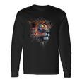 Lion Animal Lover Motif Animal Zoo Print Lion Long Sleeve T-Shirt Gifts ideas