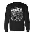 Live Deliciously Vintage Distressed Cottage Core Witch Long Sleeve T-Shirt Gifts ideas