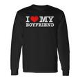 I Love My Boyfriend Pocket Graphic Matching Couples Long Sleeve T-Shirt Gifts ideas