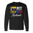 I Love My Colombian Husband Canada Flag Married Couple Long Sleeve T-Shirt Gifts ideas