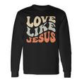 Love Like Jesus Retro Vintage Colours Langarmshirts Geschenkideen