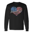 I Love Kansas City American Flag Heart Souvenir Long Sleeve T-Shirt Gifts ideas