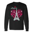 Love Paris Heart Eiffel Tower Souvenir France French Love Long Sleeve T-Shirt Gifts ideas