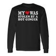 Love My Redhead Girlfriend Heart Stolen By Hot Ginger Mens Long Sleeve T-Shirt Gifts ideas