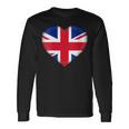 I Love United Kingdom Uk British Flag Heart Outfit Long Sleeve T-Shirt Gifts ideas