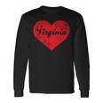 I Love Virginia Heart Southern State Pride Long Sleeve T-Shirt Gifts ideas