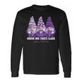 Lupus Awareness Month Purple Ribbon Gnomies Support Long Sleeve T-Shirt Gifts ideas