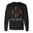 Lustiger Papa Est 2003 Papa Seit 2003 Papa 2003 Langarmshirts Geschenkideen